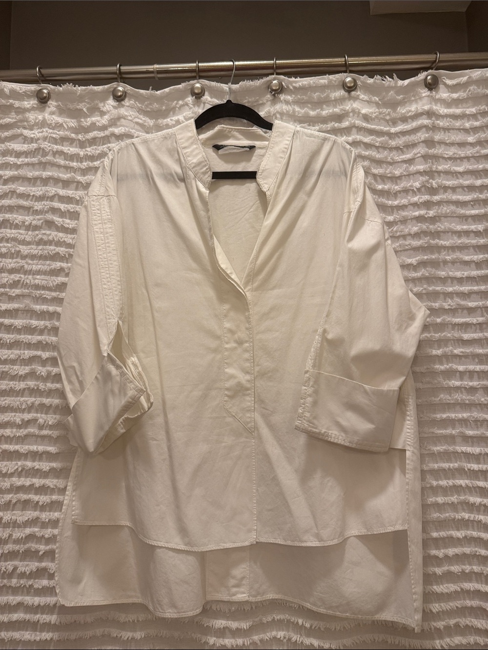 Zara Woman Oversized White Button-up